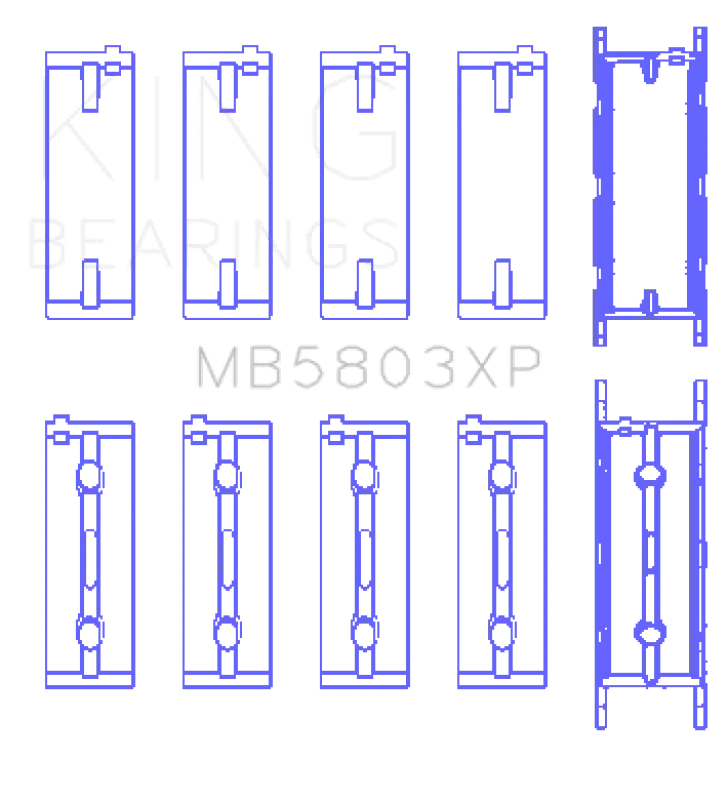 King Engine Bearings BMW S65B40A (Size +0.25mm) Main Bearing Set