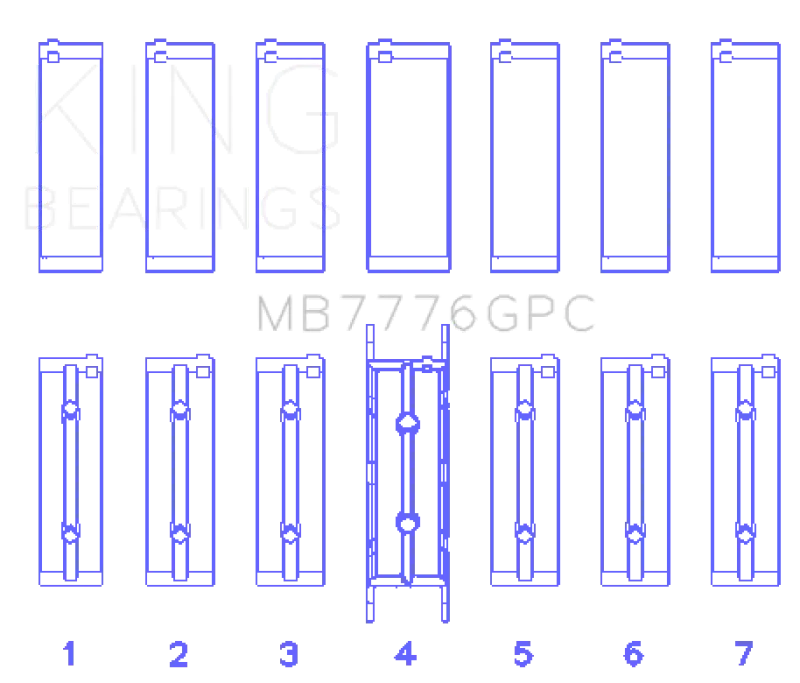 King Engine Bearings BMW N55 B30A/ N53 B30A/ N52 B30A Main Bearing Set