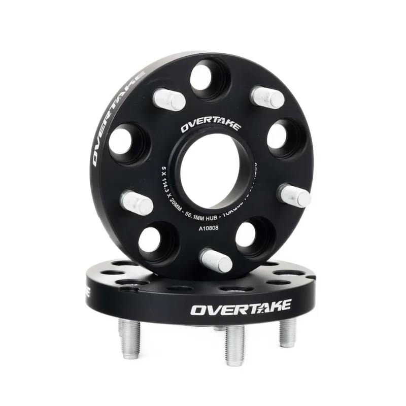 OVERTAKE Wheel Spacers - Pair - 20mm 5x114.3 - Subaru Models (Inc. 2015-2026 Subaru WRX / 2005-2021 STI)
