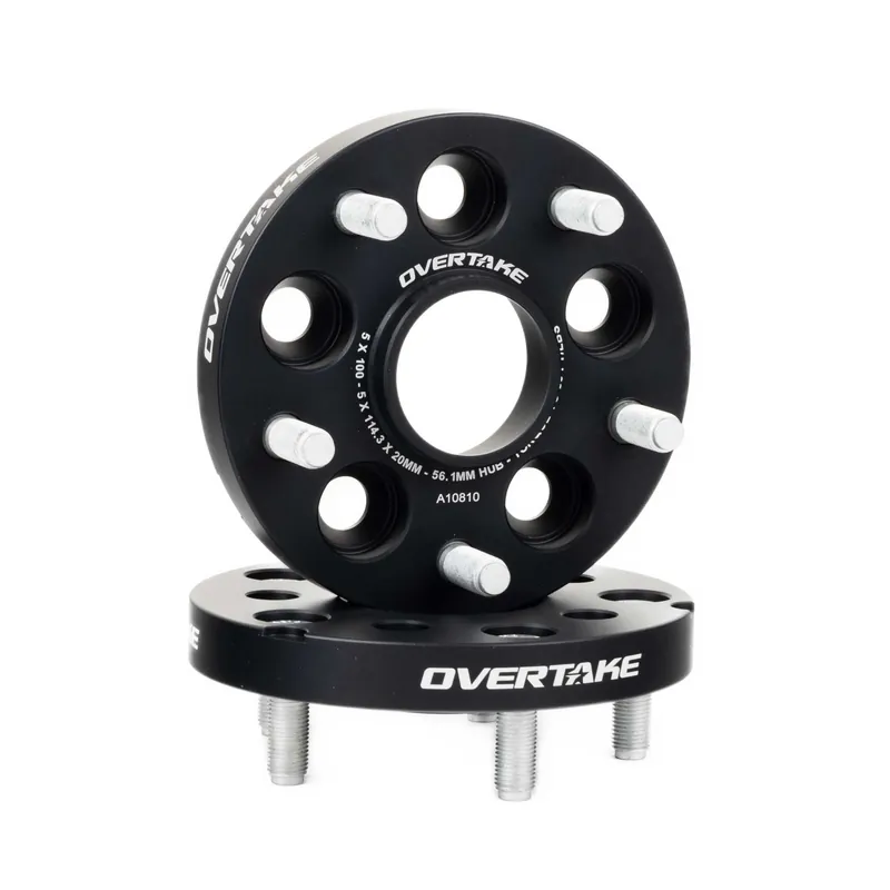 OVERTAKE Wheel Spacer Adapters - Pair - 20mm 5x100 to 5x114.3 - 2002-2014 Subaru WRX / 2004 STI / 2013-2026 Scion FR-S / Subaru BRZ / Toyota GR86/86