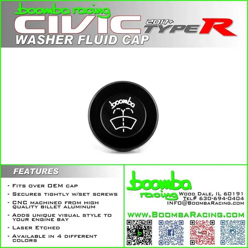 Boomba Racing Washer Cap - 2017-2026 Honda Civic Type R