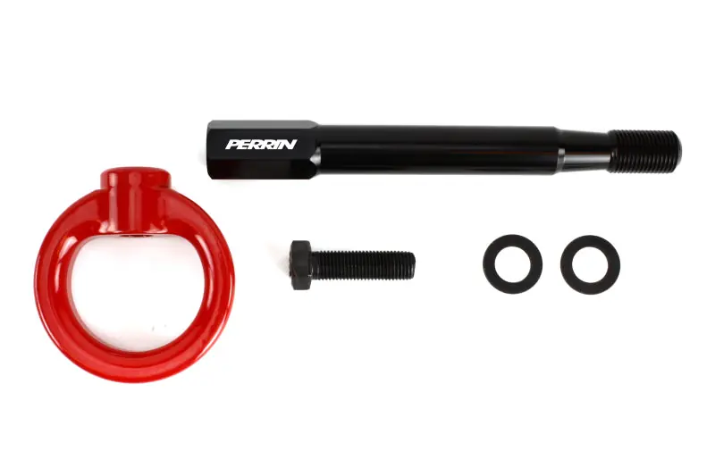 PERRIN Front Tow Hook Kit - Red - 2025-2026 Subaru Forester (Base / Limited / Premium / Sport / Touring / Hybrid / Wilderness)