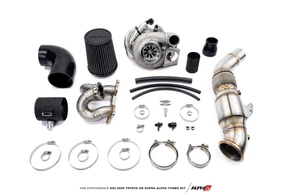 AMS PERFORMANCE A90 2020 TOYOTA GR SUPRA ALPHA 6 GTX3076 GEN II STREET TURBO KIT - 2020-2024 Toyota Supra