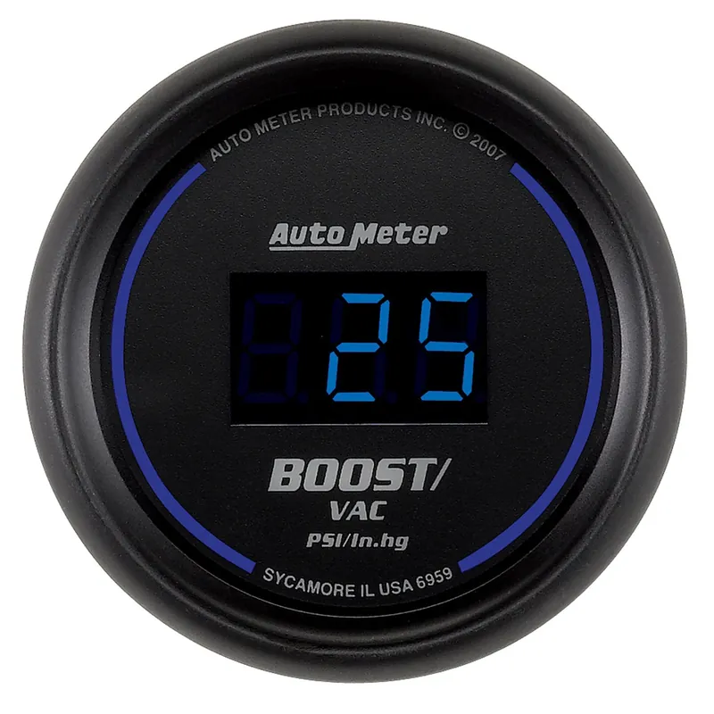 Autometer Cobalt Boost Gauge Digital Blue LED 52mm - Universal