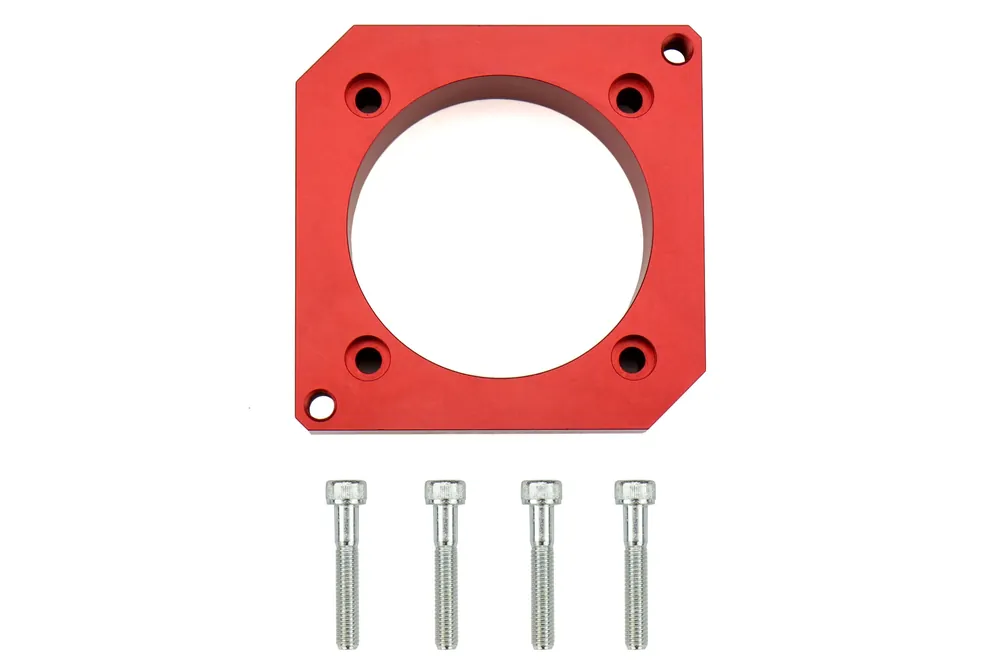 Boomba Racing Cosworth Manifold Spacer Red Anodized - 2004-2014 Subaru STI