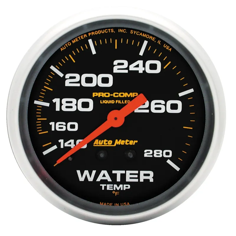 Autometer Pro-Comp Water Temperature Gauge Mechanical 2-5/8in - Universal