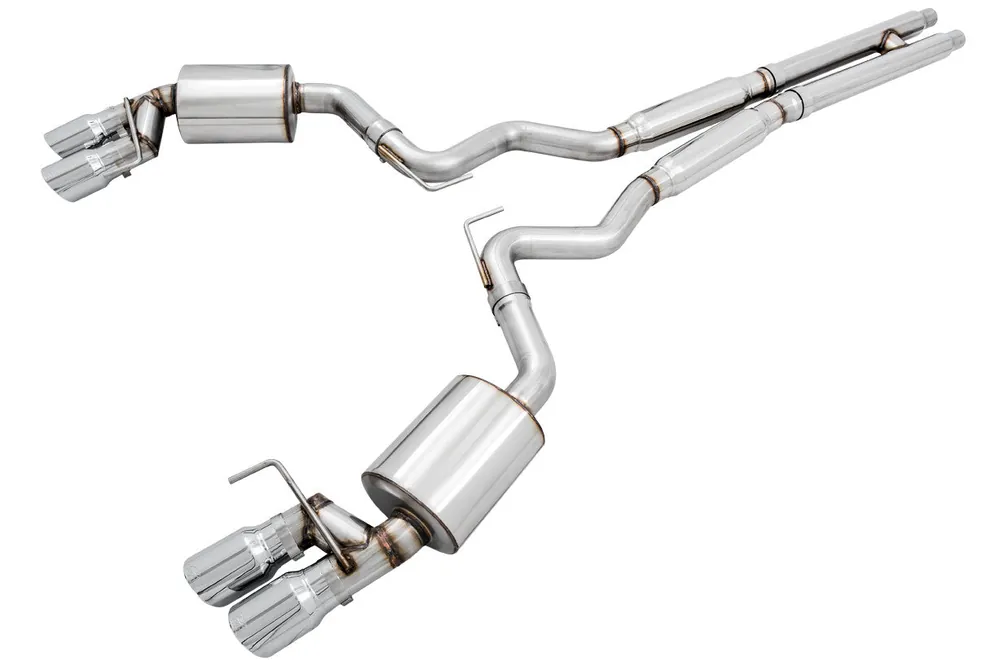 AWE Touring Edition Cat-Back Exhaust (Chrome Silver Tips) - 2018-2019 Ford Mustang GT