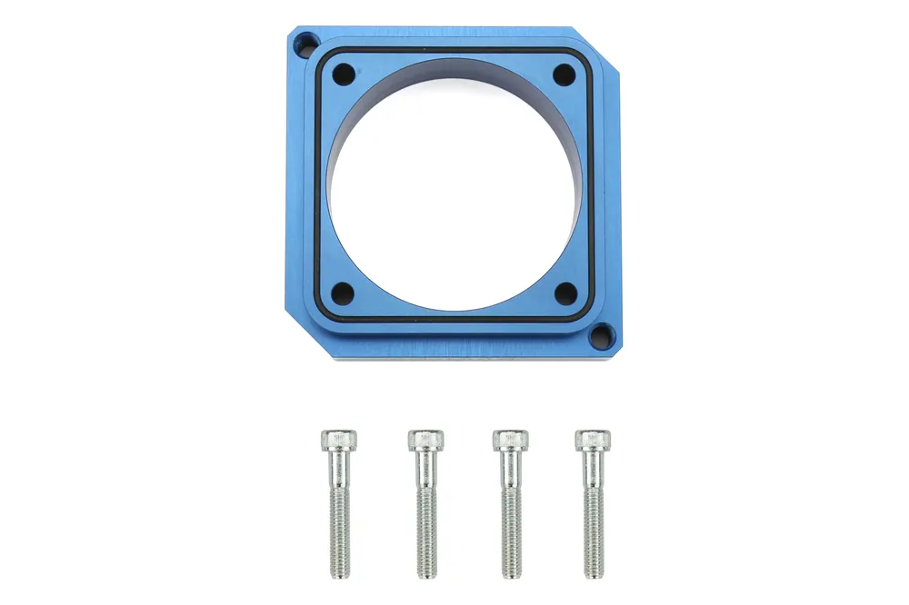 Boomba Racing Cosworth Manifold Spacer Blue Anodized - 2004-2014 Subaru STI