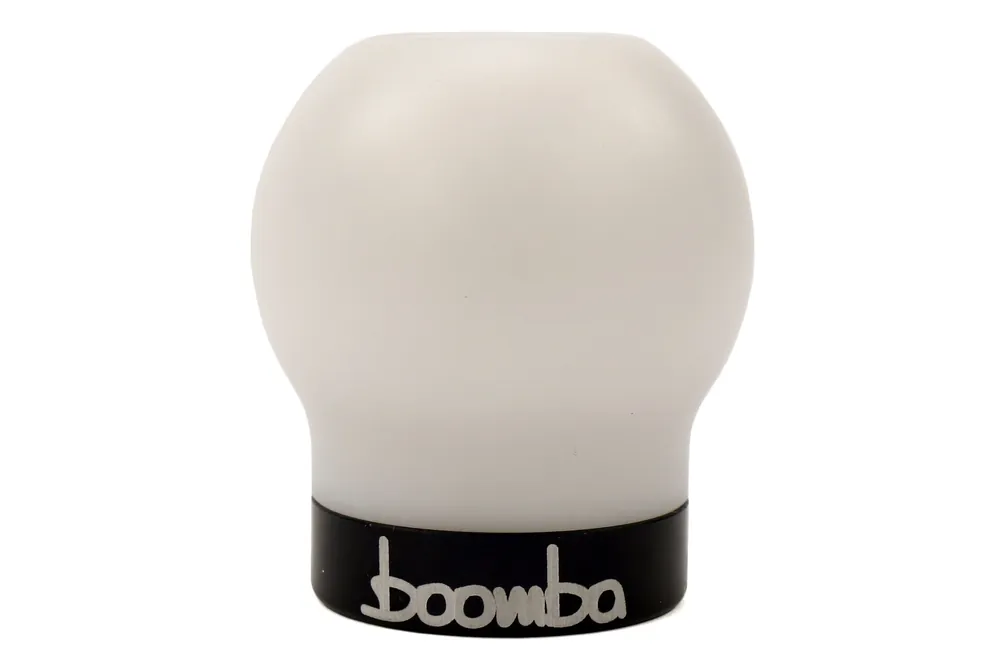 Boomba Racing White Delrin Shift Knob Black Trim - 2013-2018 Ford Focus ST / 2016-2018 Focus RS / 2014-2017 Fiesta ST