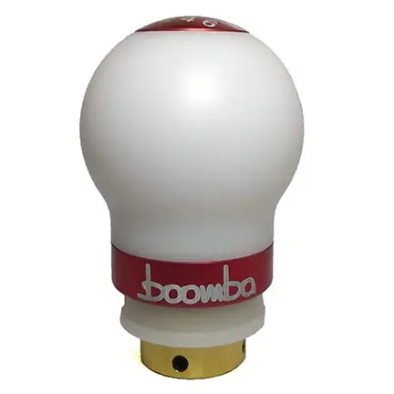 Boomba Racing Delrin Short Throw Shift Knob White / Red - 2010-2019 Volkswagen GTI / 2016-2019 Golf R