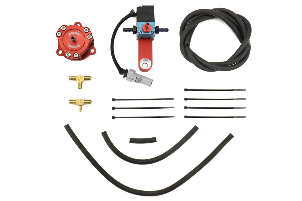 Boomba Racing Boost Operated Atmospheric Blow Off Valve Red - Ford Fiesta ST 2014+