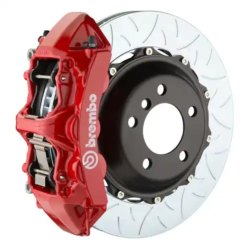Brembo GT Systems Monobloc 6 Piston Front Big Brake Kit Red Type 3 Slotted Rotors - 2017-2020 Honda Civic Type R/SI