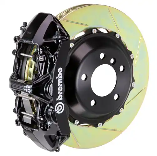 Brembo GT System 6 Piston Front Brake Kit Black Slotted Rotors - Volkswagen Models (inc. 2006-2013 GTI)