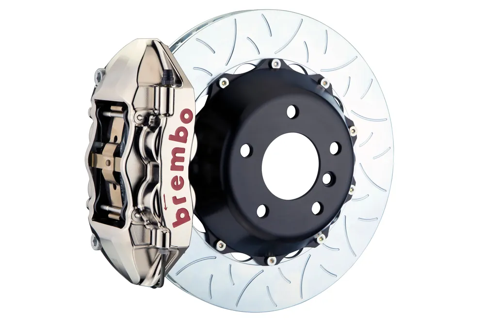 Brembo GT Systems 4 Piston Rear Brake Kit Nickel Plated Slotted - 2015-2017 Ford Mustang EcoBoost