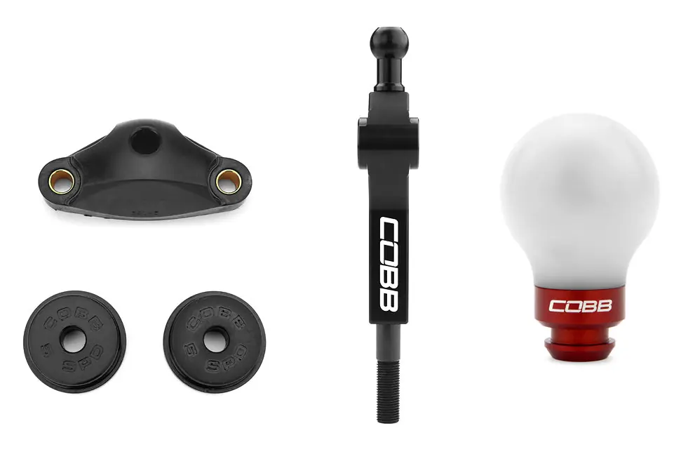 COBB Tuning Stage 1+ Drivetrain Package 5MT w/ White/Red Knob - 2002-2007 Subaru WRX