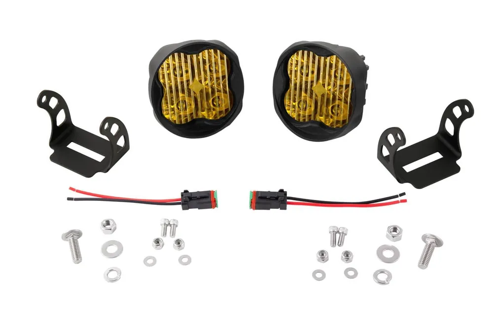 Diode Dynamics SS3 Pod Max Angled Fog Light Kit Yellow