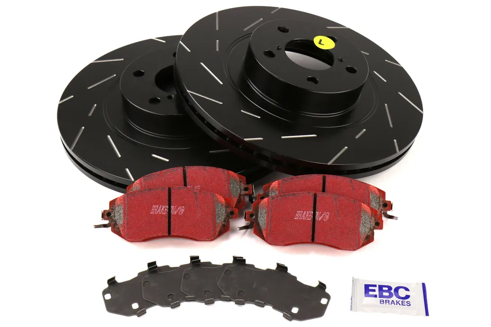 EBC Brakes S4 Front Brake Kit Redstuff Pads and USR Rotors - 2011-2014 Subaru WRX / 2013-2020 BRZ / FR-S / GT86