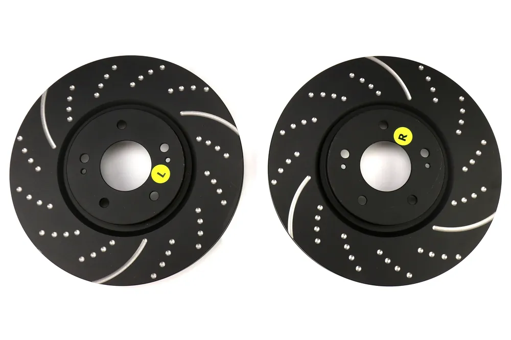 EBC Brakes 3GD Sport Dimpled/Slotted Front Brake Rotors - 2003-2006 Mitsubishi Evo 8/9