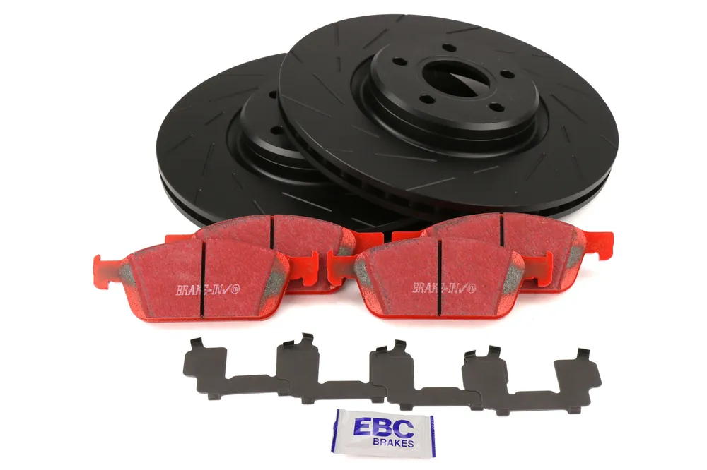 EBC Brakes S4 Front Brake Kit Redstuff Pads and USR Rotors - 2013 Ford Focus ST