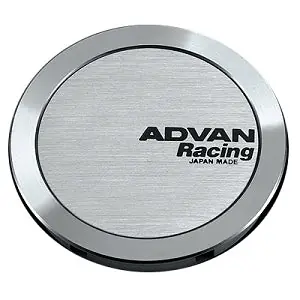 Advan Racing 73mm Flat Type Centercap (Sand Metallic Finish w/ Black Letters) - Universal