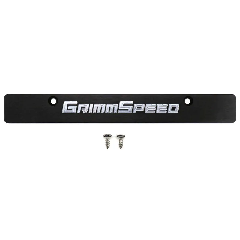 GrimmSpeed License Plate Delete Black/Silver - 2006-2014 Subaru WRX/STI