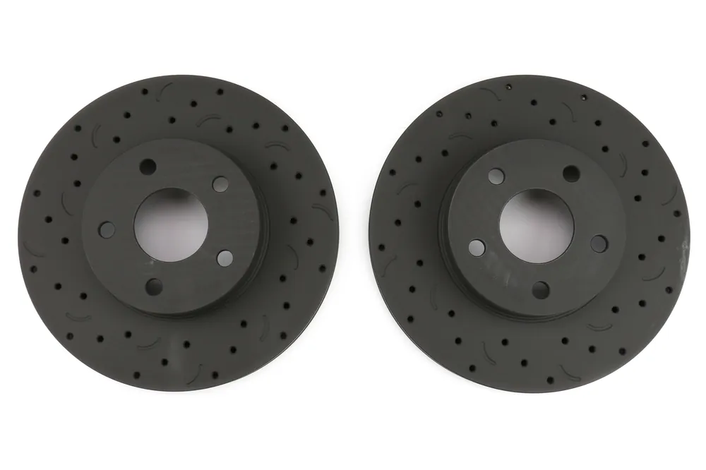 Hawk Talon Cross Drilled and Slotted Front Rotor Pair - 1993-2001 Subaru Impreza / 1990-1999 Legacy