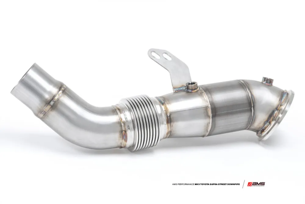 AMS Performance Street Downpipe w/ Ultra High Flow GESI Catalytic Converter - 2020-2024 Toyota Supra