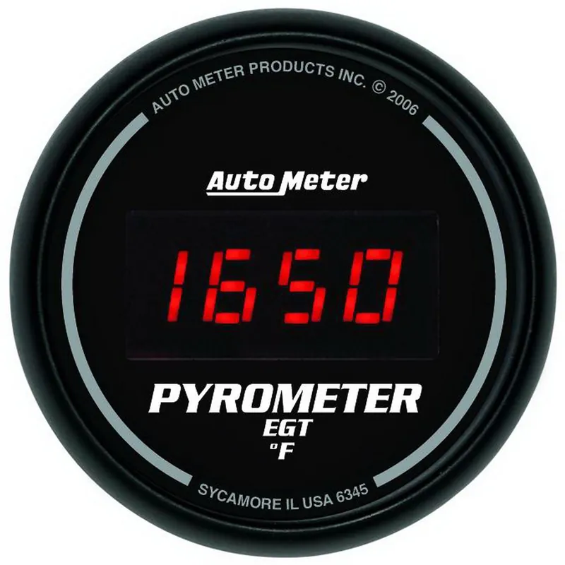 Autometer Sport-Comp Digital EGT Exhaust Gas Temperature Gauge Red LED 52mm - Universal