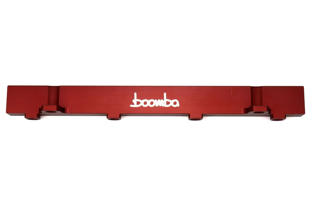 Boomba Racing Super Performance Fuel Rail Red - 2003-2006 Mitsubishi Evo 8/9