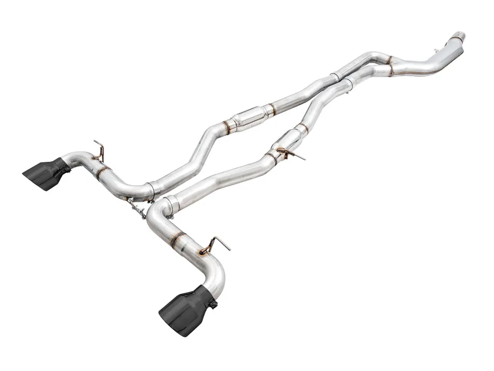 AWE Track Edition Resonated Cat-Back Exhaust (Diamond Black Tips) - 2020-2024 Toyota GR Supra