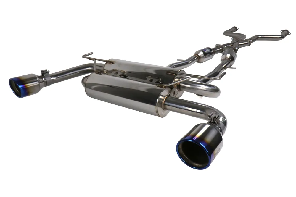 Invidia Gemini Cat Back Exhaust - Rolled Titanium Tips - 2014-2016 Infiniti Q50 RWD