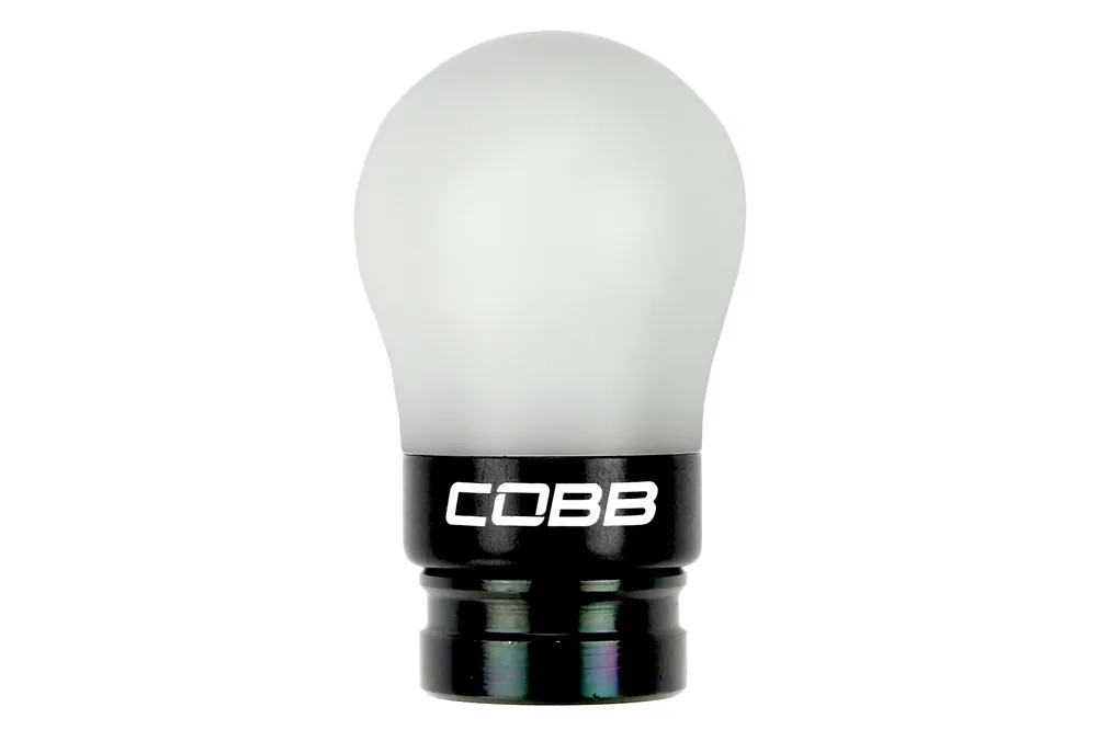 COBB Tuning Shift Knob White w/Black - 2009-2014 Volkswagen Golf/GTI (Mk6)