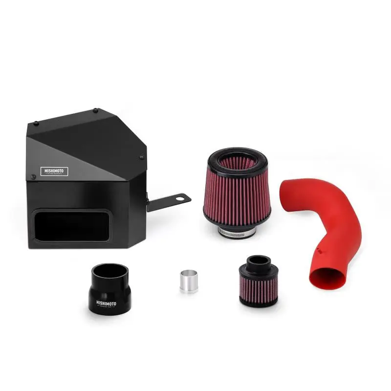 Mishimoto Air Intake Kit w/ Airbox Wrinkle Red - Volkswagen Models (inc. 2015-2019 GTI / Golf R)