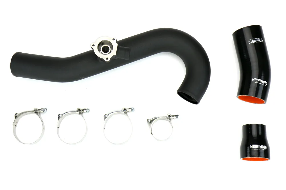 Mishimoto Hot-Side Intercooler Pipe Kit Wrinkle Black - 2015-2017 Ford Mustang EcoBoost