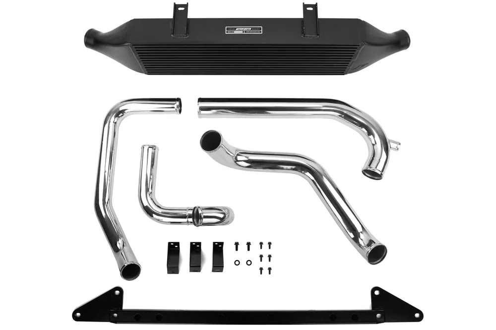 Mishimoto Front Mount Intercooler Black w/ Intake - 2002-2007 Subaru WRX / STI