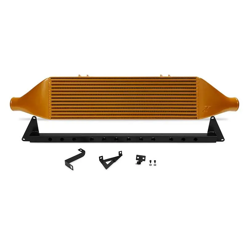 Mishimoto Front Mount Intercooler and Crash Beam Gold - 2008-2014 Subaru STI
