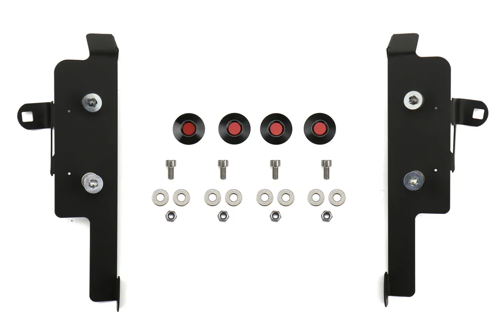 Move Over Racing Bumper Kit No Logo- Black w/ Red Button - 2008-2014 Subaru WRX / STI