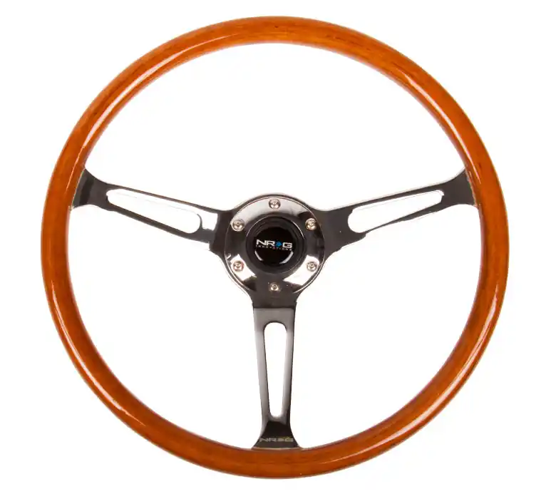 NRG Reinforced Classic Wood Grain Wheel 360mm Chrome - Universal
