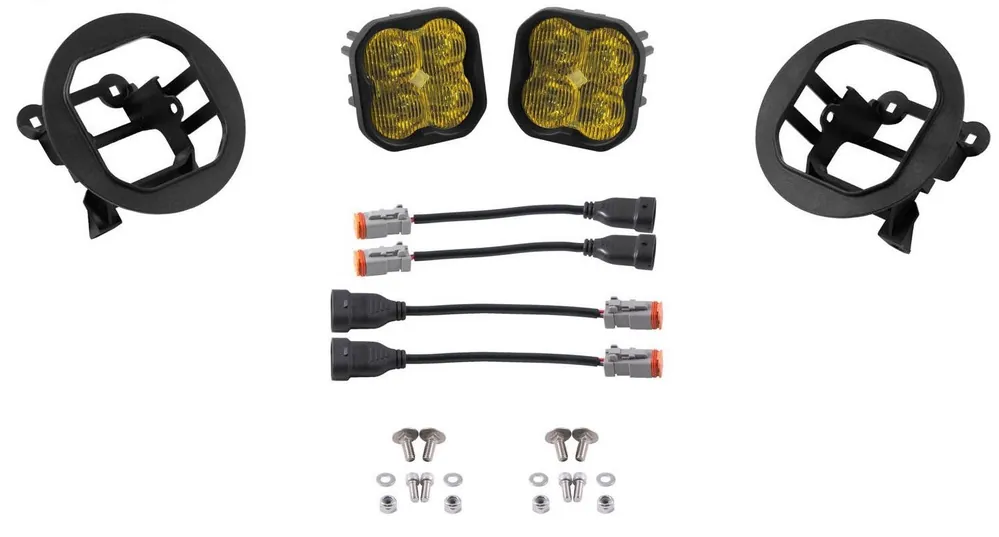 Diode Dynamics SS3 Type OB Fog Light Kit Pro Yellow - 2015-2019 Subaru Outback
