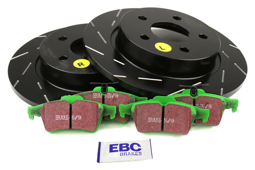 EBC Brakes S2 Rear Brake Kit Greenstuff Pads and USR Rotors - 2013-2018 Ford Focus ST