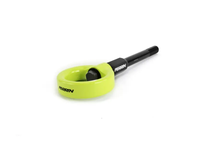 PERRIN Tow Hook Kit Rear Neon Yellow - 2018-2021 Subaru Crosstrek