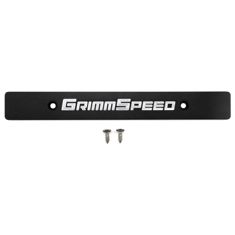 GrimmSpeed License Plate Delete Black/Silver - 1998-2013 Subaru Forester
