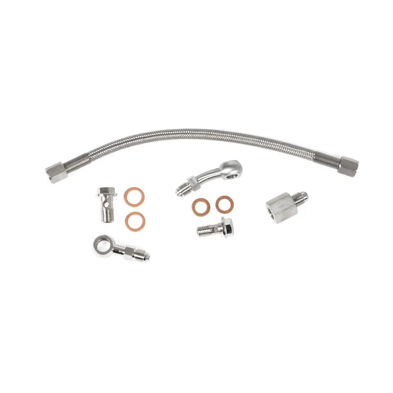 GrimmSpeed Turbocharger Oil Feed Line Kit For Use w/ Aftermarket Turbos - Subaru Models (inc. 2002-2014 WRX / 2004-2021 STI / 2005-2009 Legacy GT / Outback XT)