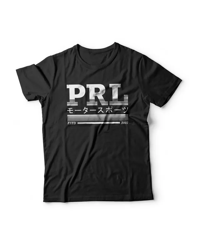 PRL Motorsports Tokyo Midnight PRL T-Shirt Black/White - Universal