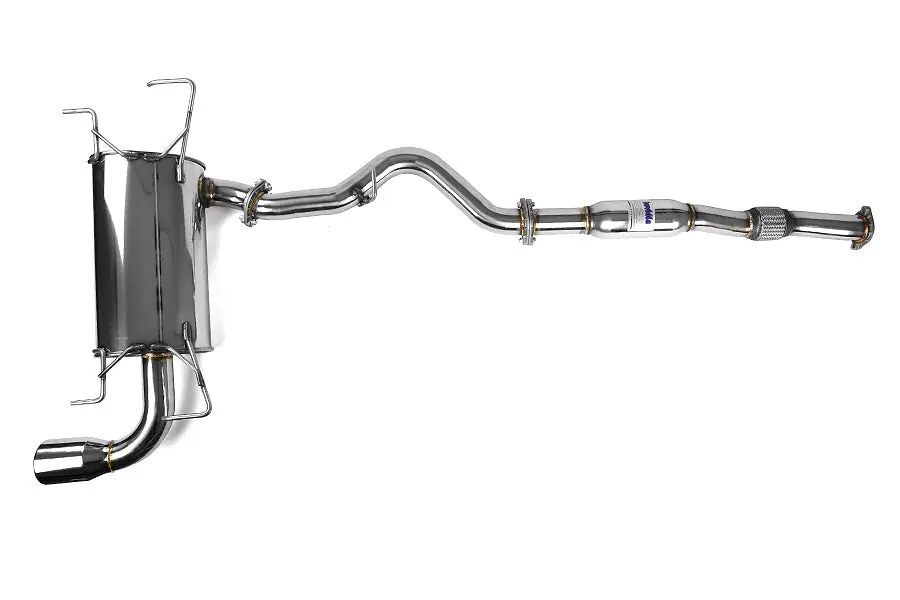 Invidia Q300 Single Exit Cat Back Exhaust - Stainless Steel Tip - 2008-2010 Subaru WRX Hatchback