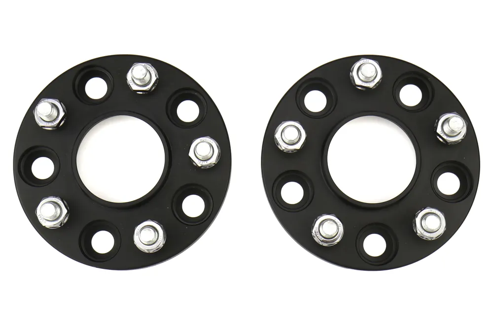 ISC Suspension Wheel Spacers 5x114.3 15mm Black Pair - Mitsubishi Models (inc. Evo X 2008+ / Evo 8/9 2003-2006)
