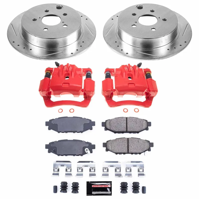 Power Stop Z23 Evolution Coated Brake Kit w/ Calipers Rear - 2012-2016 Impreza 2.0