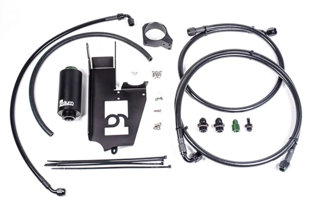 Radium Fuel Hanger Plumbing Kit Microglass Filter - 2001-2007 Mitsubishi EVO 7-9