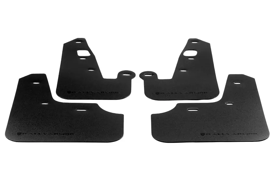 Rally Armor Basic Mud Flaps Black Logo - 2007-2012 Mitsubishi Lancer