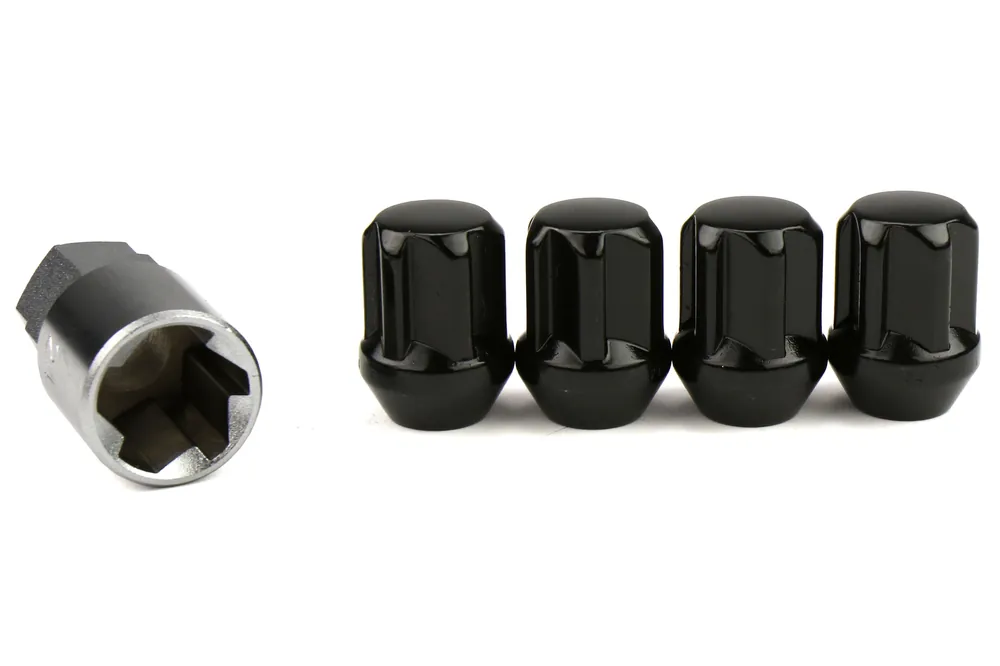 Bull Lock Tuskey 12X1.25 Lock Nuts Black - Universal